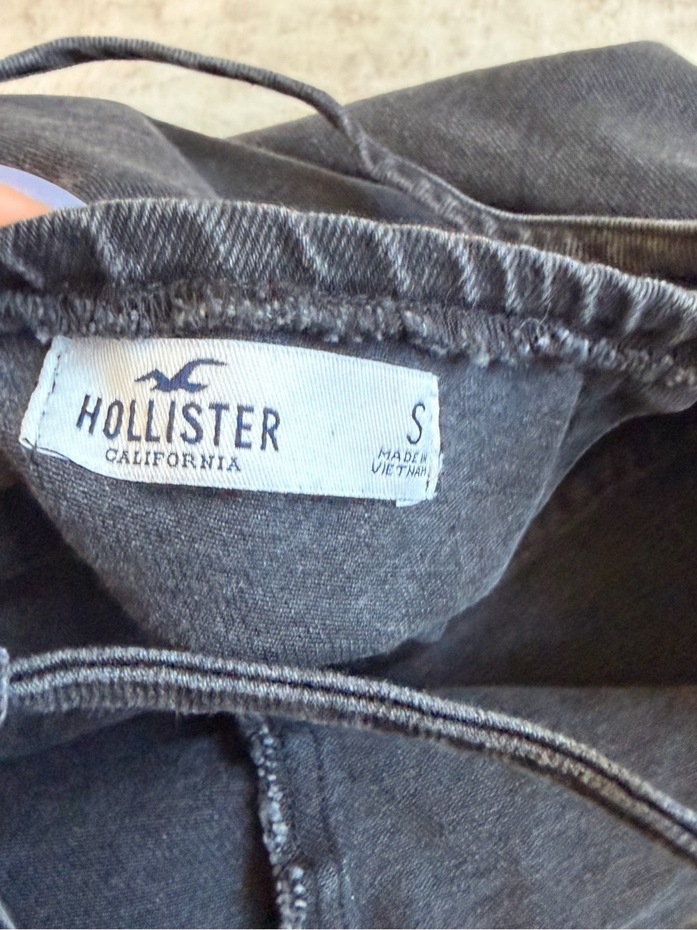Hollister Black Square Neck Mini Dress with Back Straps - Picture 2 of 11